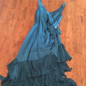 Kay Unger Teal gown